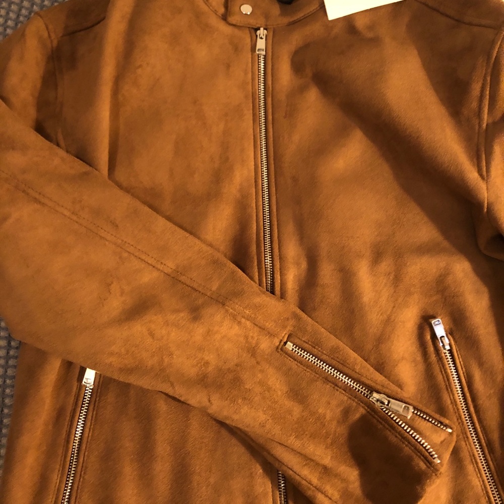 Faux suede men’s bomber jacket - Picture 5 of 6
